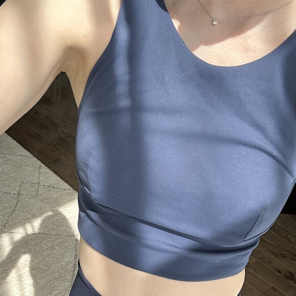 Wunder Train Longline Bra Medium Support C/D in True Navy 4 - Picture 5 of 7